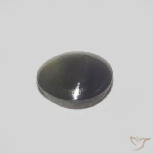 Crisoberilo Ojo de Gato Reddish Grey natural de 0.36 ct, Ovalada, Opaco