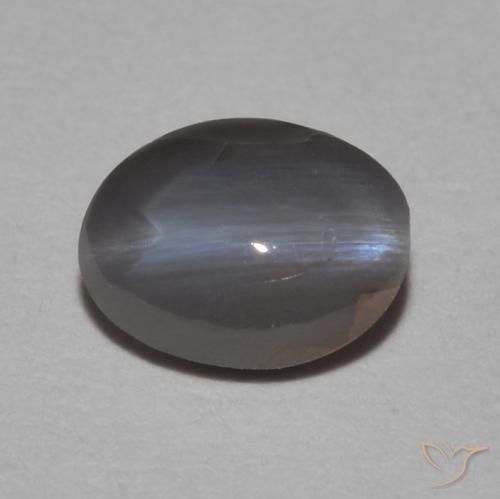 0.62ct Natural Verde medio Crisoberilo Ojo de Gato, Ovalada, Opaco