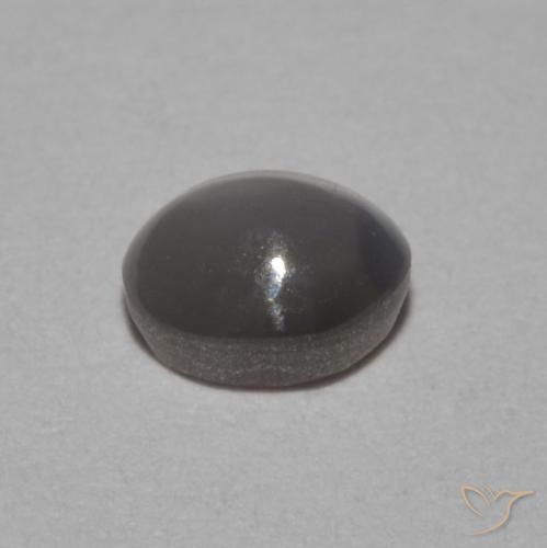 Crisoberilo Ojo de Gato Medium Dark-Grey natural de 0.53 ct, Ovalada, Opaco