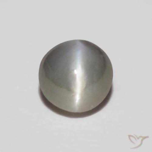0.24ct Natural Gris muy claro Crisoberilo Ojo de Gato, Ovalada, Opaco