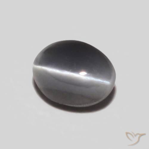 Crisoberilo Ojo de Gato Gris medio natural de 0.30 ct, Ovalada, Opaco