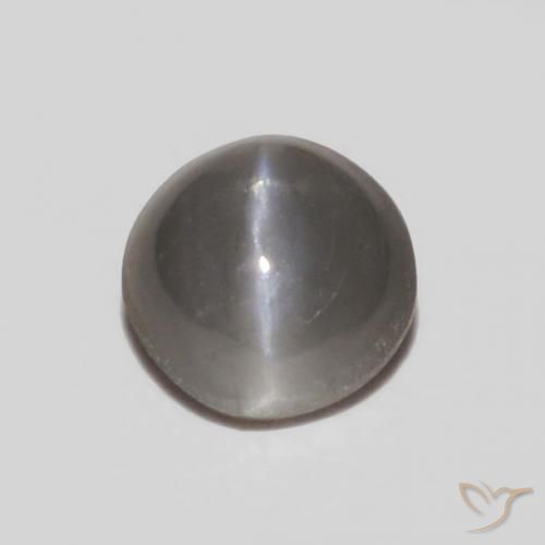 0.29ct Natural Gris plateado Crisoberilo Ojo de Gato, Ovalada, Opaco