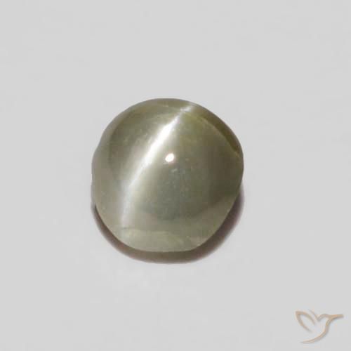 Crisoberilo Ojo de Gato Verde claro natural de 0.14 ct, Ovalada, Opaco