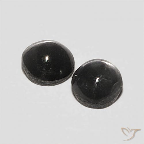 Gemas de Crisoberilo Ojo de Gato Gris oscuro natural de 0.41 ct, Ovalada, Opaco