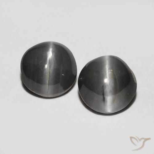 0.76ctw Natural Verde medio Crisoberilo Ojo de Gato, Ovalada, Opaco