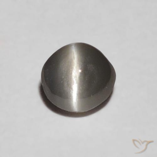 0.16ct Natural Verde medio Crisoberilo Ojo de Gato, Ovalada, Opaco