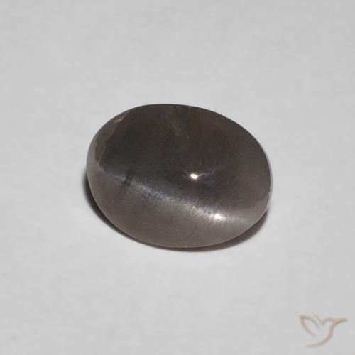Crisoberilo Ojo de Gato Verde medio natural de 0.47 ct, Ovalada, Opaco