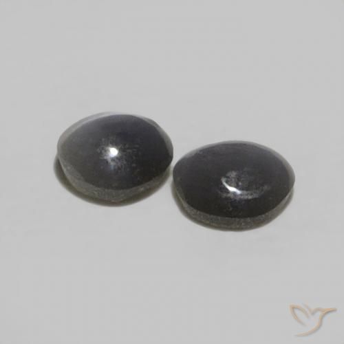 Gemas de Crisoberilo Ojo de Gato Gris natural de 0.35 ct, Ovalada, Opaco