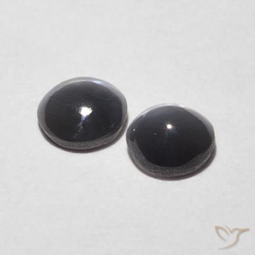 Gemas de Crisoberilo Ojo de Gato Verde medio natural de 0.47 ct, Redondo, Opaco