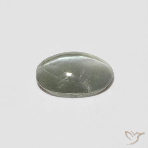 Crisoberilo Ojo de Gato Verde amarillento natural de 0.26 ct, Ovalada, Opaco