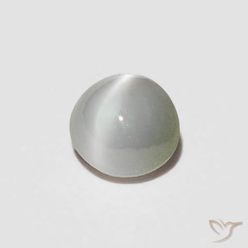Crisoberilo Ojo de Gato Verde grisáceo natural de 0.23 ct, Ovalada, Opaco