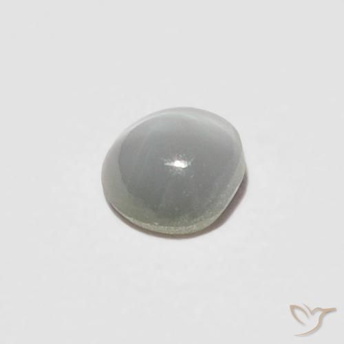Crisoberilo Ojo de Gato Verde grisáceo natural de 0.23 ct, Ovalada, Opaco