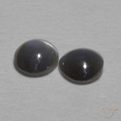 Gemas de Crisoberilo Ojo de Gato Gris natural de 0.28 ct, Ovalada, Opaco