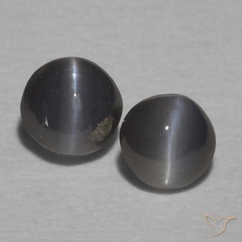 0.43ctw Natural Verde medio Crisoberilo Ojo de Gato, Ovalada, Opaco
