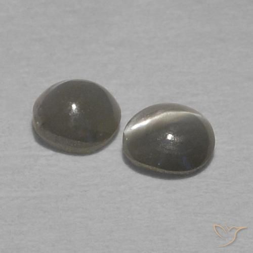 Gemas de Crisoberilo Ojo de Gato Verde medio natural de 0.29 ct, Redondo, Opaco