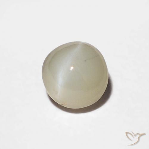 Crisoberilo Ojo de Gato Verde medio natural de 0.44 ct, Redondo, Opaco