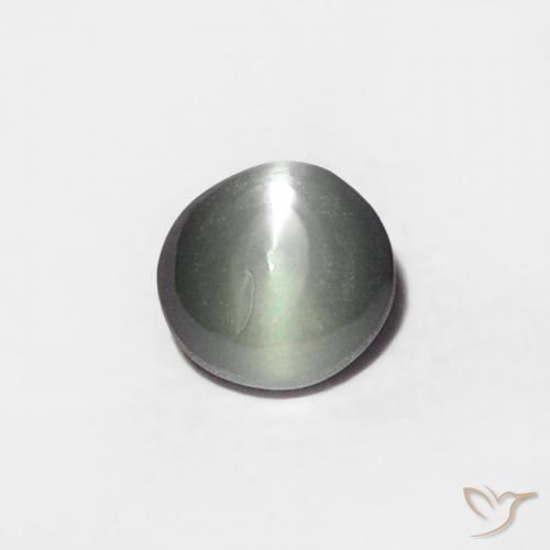 0.21ct Natural Plata Crisoberilo Ojo de Gato, Ovalada, Opaco