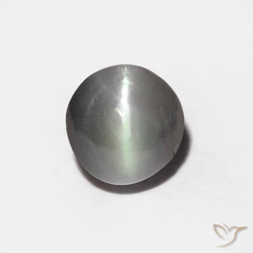 0.35ct Natural Verde claro Crisoberilo Ojo de Gato, Redondo, Opaco