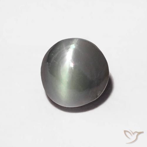 Crisoberilo Ojo de Gato Verde claro natural de 0.35 ct, Redondo, Opaco