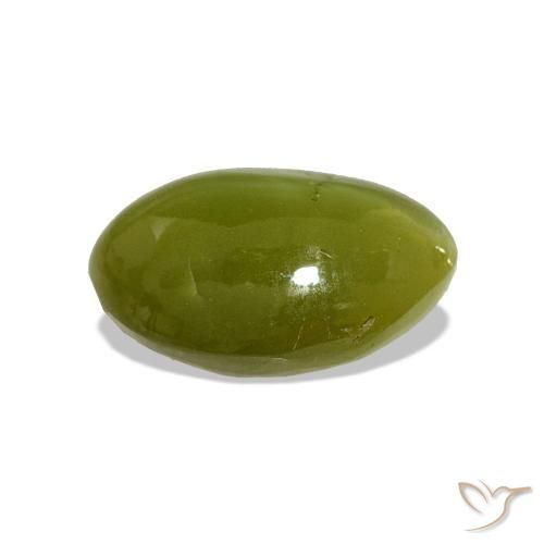 Crisoberilo Ojo de Gato Verde bosque natural de 5.24 ct, Ovalada, Opaco