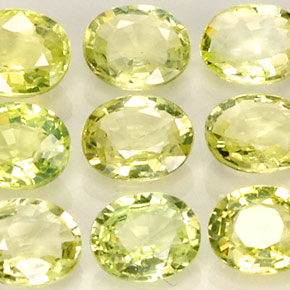 Gemas de crisoberilo amarillo natural de  ct, corte óvalo, VVS-VS