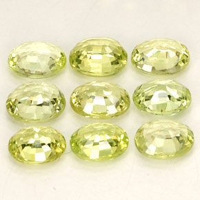 Gemas de crisoberilo amarillo natural de  ct, corte óvalo, VVS-VS