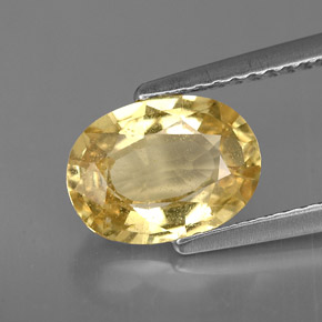 Crisoberilo amarillo natural de 2,15 ct, corte óvalo, VS-SI