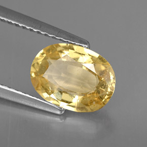 Crisoberilo amarillo natural de 2,15 ct, corte óvalo, VS-SI