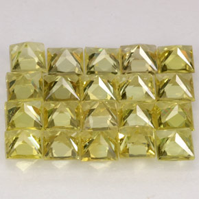 Gemas de crisoberilo amarillo natural de  ct, cuadrado, VS