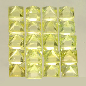 Gemas de crisoberilo amarillo natural de  ct, cuadrado, VS