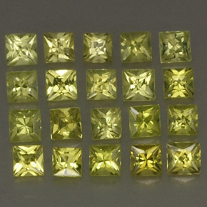 Gemas de crisoberilo amarillo natural de  ct, cuadrado, VS