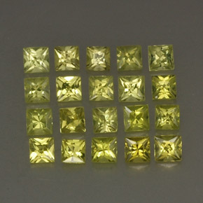 Gemas de crisoberilo amarillo natural de  ct, cuadrado, VS