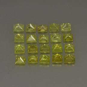 Gemas de crisoberilo amarillo natural de  ct, cuadrado, VS