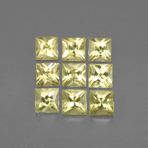 Gemas de crisoberilo amarillo natural de  ct, cuadrado, VVS-VS