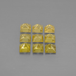 Gemas de crisoberilo amarillo natural de  ct, cuadrado, VVS-VS