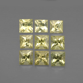 Gemas de crisoberilo amarillo natural de  ct, cuadrado, VVS-VS