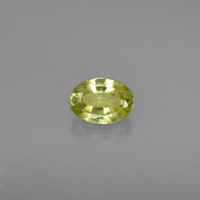 Crisoberilo Verde dorado natural de 0.53 ct, Corte Óvalo, VVS