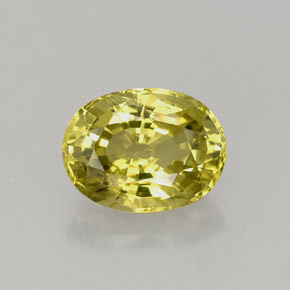 Crisoberilo amarillo natural de 2,49 ct, corte óvalo, VS
