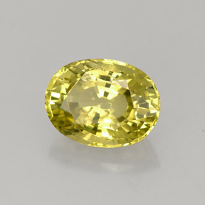 Crisoberilo amarillo natural de 2,49 ct, corte óvalo, VS