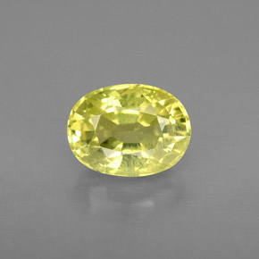 Crisoberilo amarillo natural de 2,55 ct, corte óvalo, VS