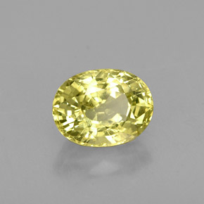 Crisoberilo amarillo natural de 1,59 ct, corte óvalo, VS