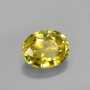 Crisoberilo amarillo natural de 1,58 ct, corte óvalo, VVS