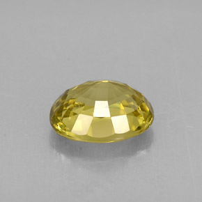 Crisoberilo amarillo natural de 1,58 ct, corte óvalo, VVS