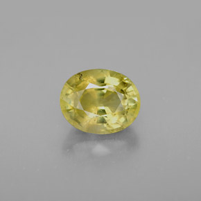 Crisoberilo amarillo natural de 1,94 ct, corte óvalo, VS