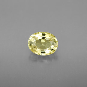 Crisoberilo amarillo natural de 1,27 ct, corte óvalo, VVS