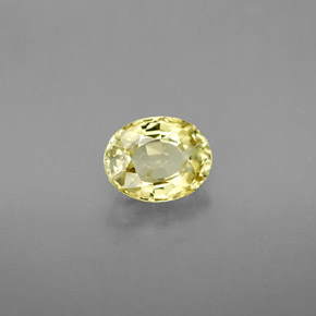 Crisoberilo amarillo natural de 1,27 ct, corte óvalo, VVS