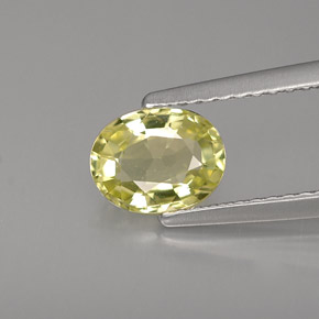 Crisoberilo amarillo natural de 1,03 ct, corte óvalo, VVS