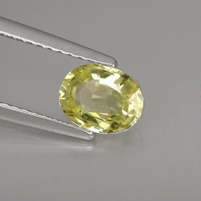 Crisoberilo amarillo natural de 1,03 ct, corte óvalo, VVS