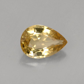 Crisoberilo amarillo natural de 0,87 ct, en forma de pera, VVS-VS