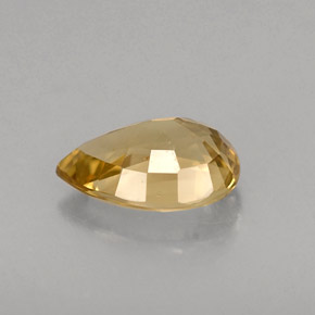 Crisoberilo amarillo natural de 0,87 ct, en forma de pera, VVS-VS